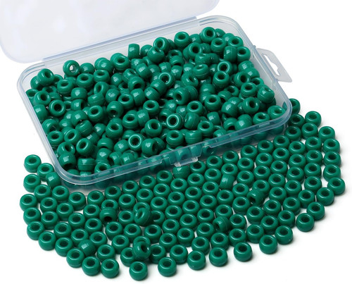 Grüne pony beads 6x9mm - grüne,
