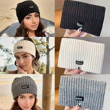 Damen Stirnband Winter Strick Fleece Gefüttert Warm Weich Winddicht Sport Mode