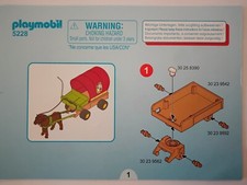 Playmobil Bauanleitung 5228 Country Kinder Pferdekutsche , A6 , 6 Seiten