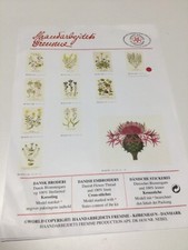 Dänische Stickerei / Dänisches Blumengarn 20 x 30 cm / Komplettset