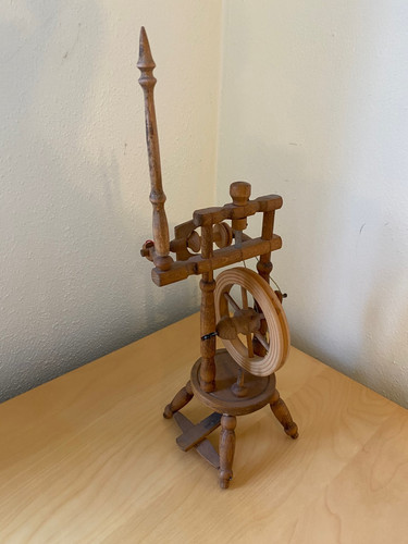 Miniatur spinnrad holz - spinnrad,