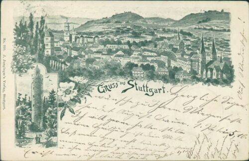 Ansichtskarte stuttgart 1902 - ansichtskarte,