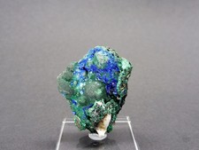 Azurit xx auf Malachit, Grube Glücksrad, Oberschulenberg, Harz, Deutschland