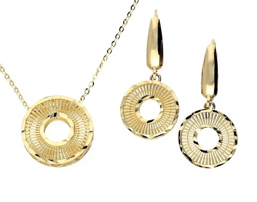 Echte 585 gold schmuckset - gold,