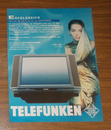 Seltene werbung telefunken - werbung,
