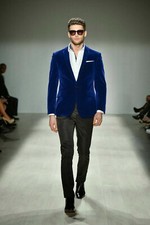 Handmade Herren Blauer Smoking