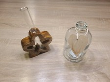 TOP 2 kleine Dekovasen mit Holzblume TOP