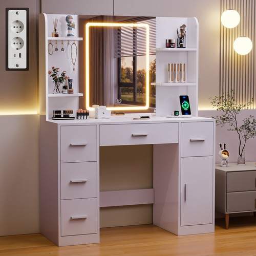 Schminktisch mit led spiegel - mit, led-spiegel