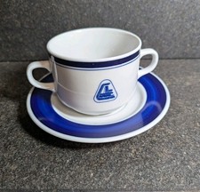 Geschirr  DDR  Suppentasse Soljanka ähnlich Mitropa MPROTEL - Hotelgeschirr Blau