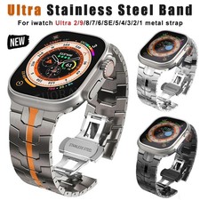 Edelstahl Metall Armband für Apple Watch Ultra 2 49mm Series 10 9 8 7 6 5 4 3 SE
