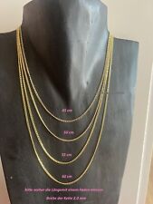 Goldkette 333 Panzerkette 3,0 mm 60 cm Hohl