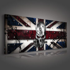 LEINWAND BILDER Wandbilder XXL ALCHEMY Bild Wohnzimmer TOTENKOPF Modern 145x45