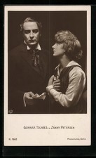 AK Schauspieler Gunnar Tolnaes u. Zanny Petersen in vertrauter Pose 