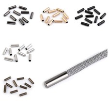 2)  4 x Kordel Endstück Metall ø innen 4 mm Schnur Band Hoodie Tasche Kapuze