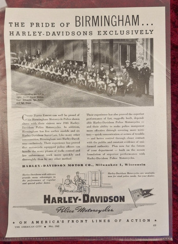1945 harley davidson - davidson, original