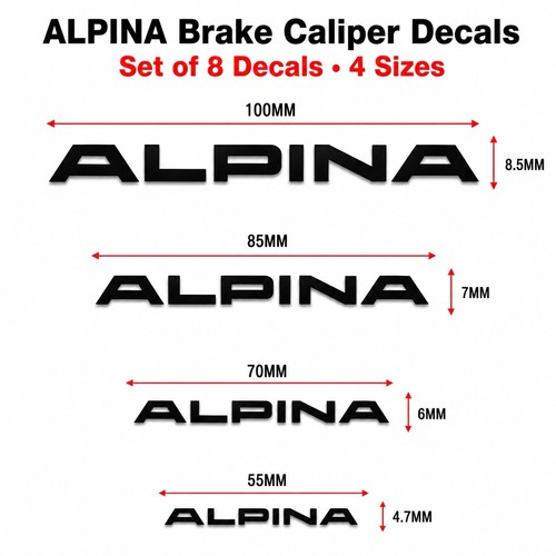Alpina bremssattel sticker - 8x,