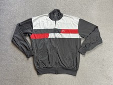 PUMA Herren Trainingsjacke Gr XL Vintage Sportjacke Retro Pullover 1008 Grau