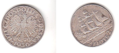 Zloty silber münze - 2,