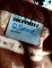 Wolldecke Zöppritz Vintage Neu150x 200cm Blumenmuster  Wohndecke BaumwolleDralon