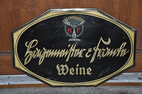 Altes blechschild - blechschild, um