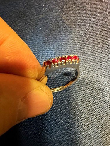 835 silber ring - 5, roten