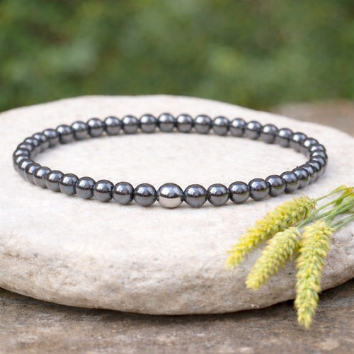 Hämatit armband 4mm mit - hämatit,