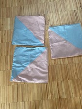 ?️ 3x Kissenbezug 38x38 cm | Rosé & Hellblau | für Dekokissen | Modern Design