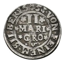 Linnartz WALDECK Georg Friedrich 2 Mariengroschen 1653 Mengeringhausen ss