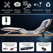 Lattenrost 44 Leisten Motor elektrisch extra stark 2x 4500N Netzfreischaltung