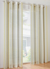 709327* Heine home Dekostore Vorhänge Vorhang Gardinen natur grün Ösen NEU