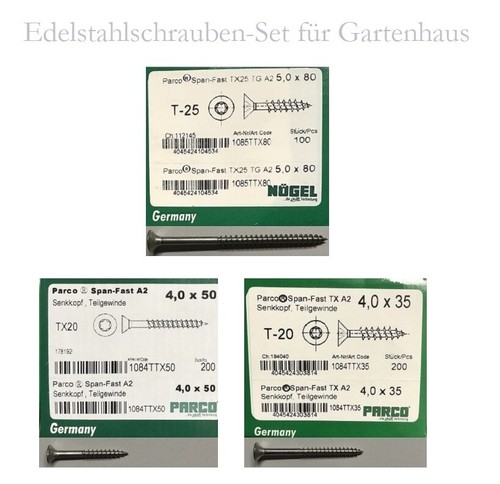 Edelstahlschraubenset