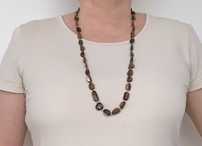 starke Kette mit großem Feuerachat, 52 cm