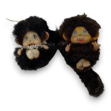Vintage Monchhichi Mini Figuren, 70er Stil, Plüsch, Sammlerstücke
