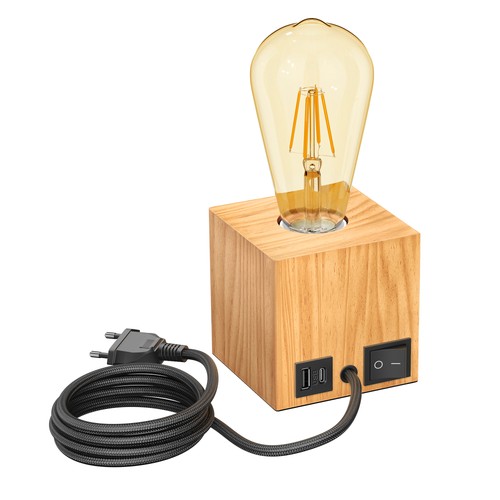 Tischlampe hito holz massiv - tischlampe, hito,