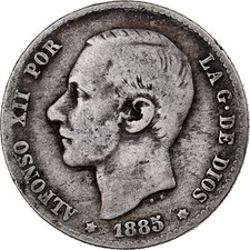 Spanien, Alfonso XII, Peseta