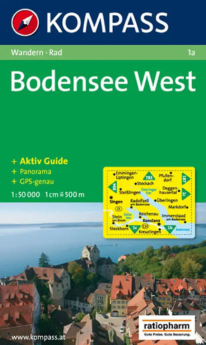 Bodensee west wanderkarte - wanderkarte, mit