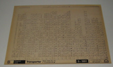 Microfich Ersatzteilkatalog VW