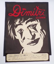 Altes Plakat Clown Dimitri mit