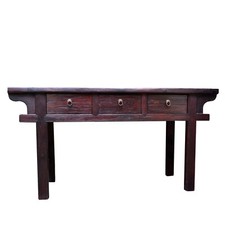 Konsolen Tisch Altar massiv Holz Schubladen handgefertigt Braun