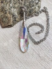 🌹Elbenschmuck, Mittelalterschmuck, Kristall Pendel, Long Kette, Herr Der Ringe 