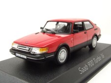 Saab 900 Turbo 1992 rot Modellauto 1:43 Norev