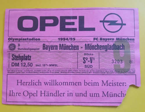 Orig ticket bundesliga - , 1.