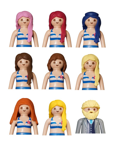 Playmobil silikon haare frau - silikon,