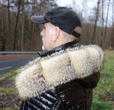 Graufuchs pelz kapuze kragen - graufuchs,