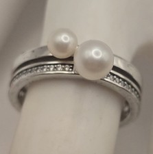 Jette JOOP Perlenring 925er Silber Größe 55 (17,5 mm Ø)