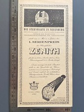 Zenith Uhren Sternwarte Neuenburg Original 1955 Vintage Advert Werbung Reklame