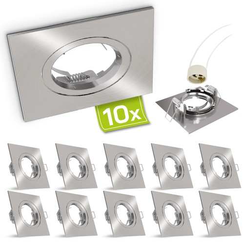 10x einbaustrahler rahmen - einbaustrahler,
