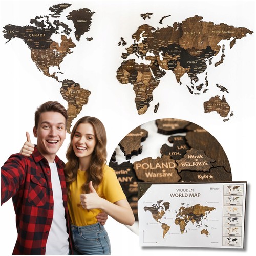 Weltkarte aus holz xxl - aus,