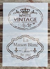 Shabby Chic Schablone Farbe Truhe Schrank Nostalgie alt Vintage DIY Stoff Hocker