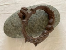 Türstopper Natur Pagoden Stein Findling grau Töne Griff Gusseisen Rost Antik #2